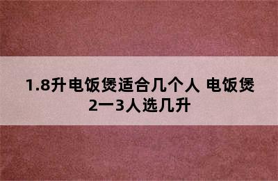 1.8升电饭煲适合几个人 电饭煲2一3人选几升